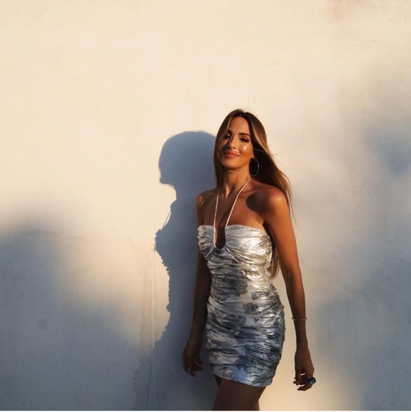 Zara Draped dress with metallic thread - Picture 14 of 14